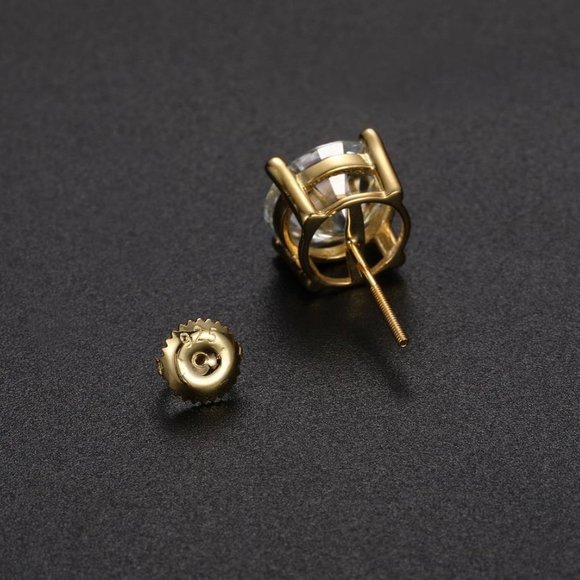 Certified 8ct. t.w. Moissanite Diamond Round Stud Earrings NEW - Picture 7 of 10